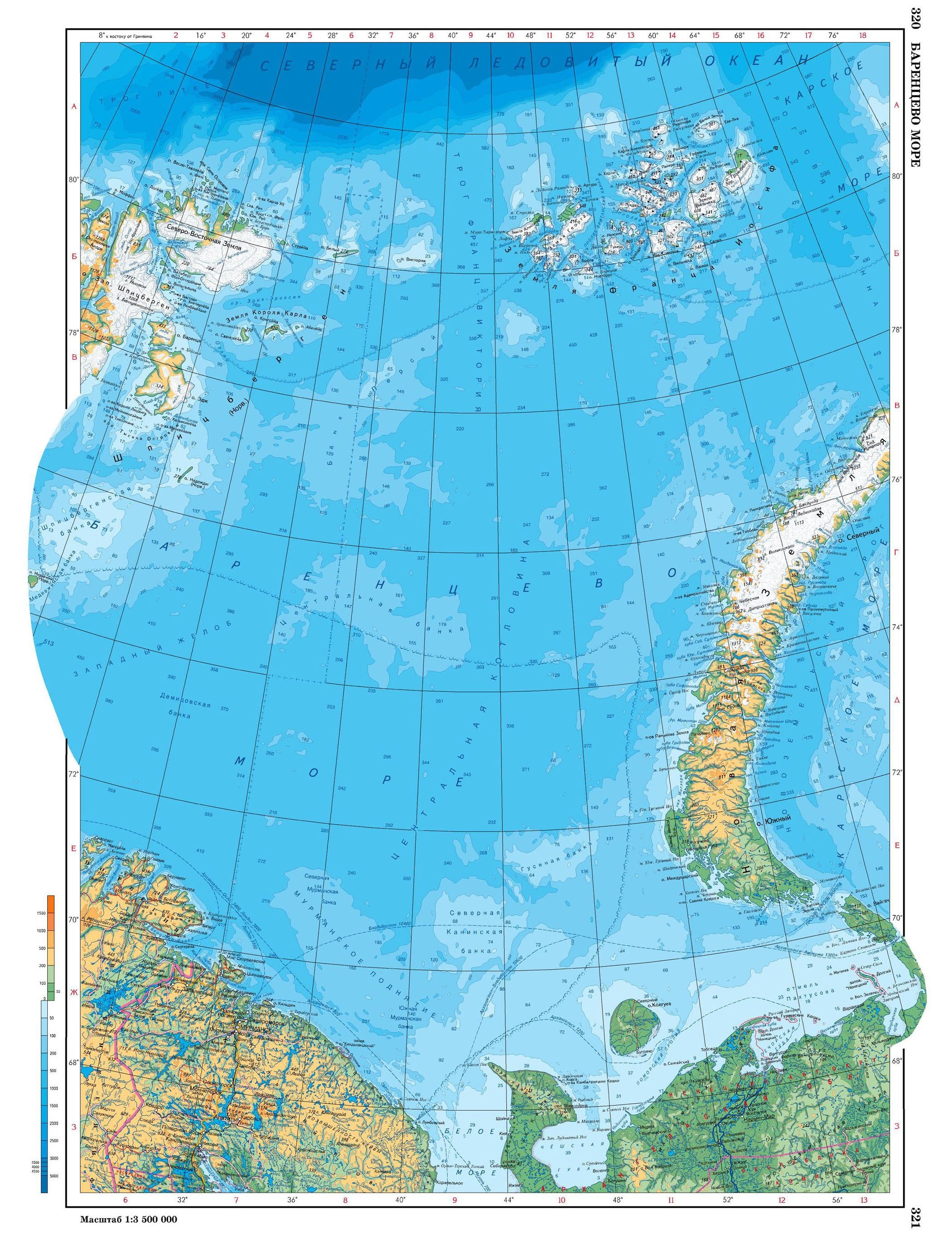 баренцево море на карте россии